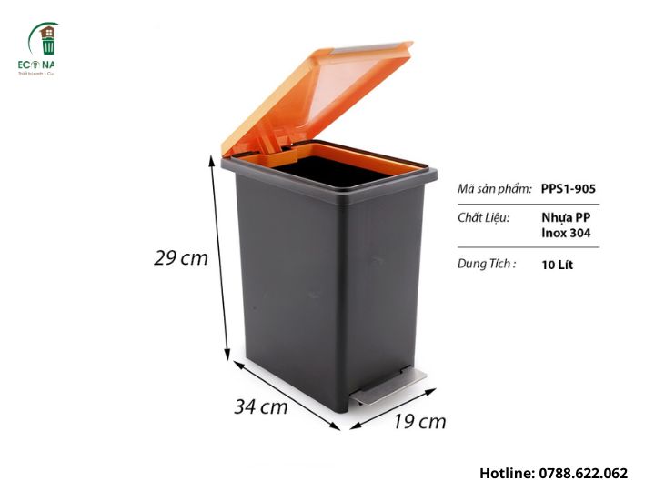 Thùng rác Fitis 10l Thung-rac-fitis-10l-econamdu-1