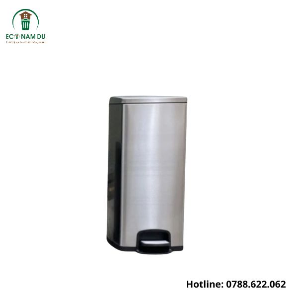 Thung-rac-inox-dap-chan-vuong-30-lit-econamdu